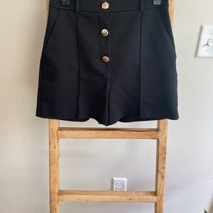 Zara Black High Waist Shorts